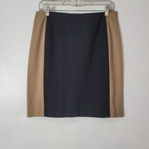 Ann Taylor Black & Tan Colorblock Pencil Skirt - Office - Work - Office Siren